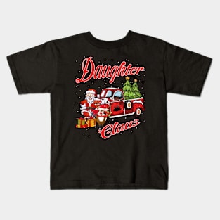 Daughter Claus Santa Car Christmas Funny Awesome Gift Kids T-Shirt